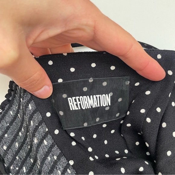 Reformation Sorrento Maxi Dress in Selene polka dot long formal event dressy 6 - Picture 6 of 13